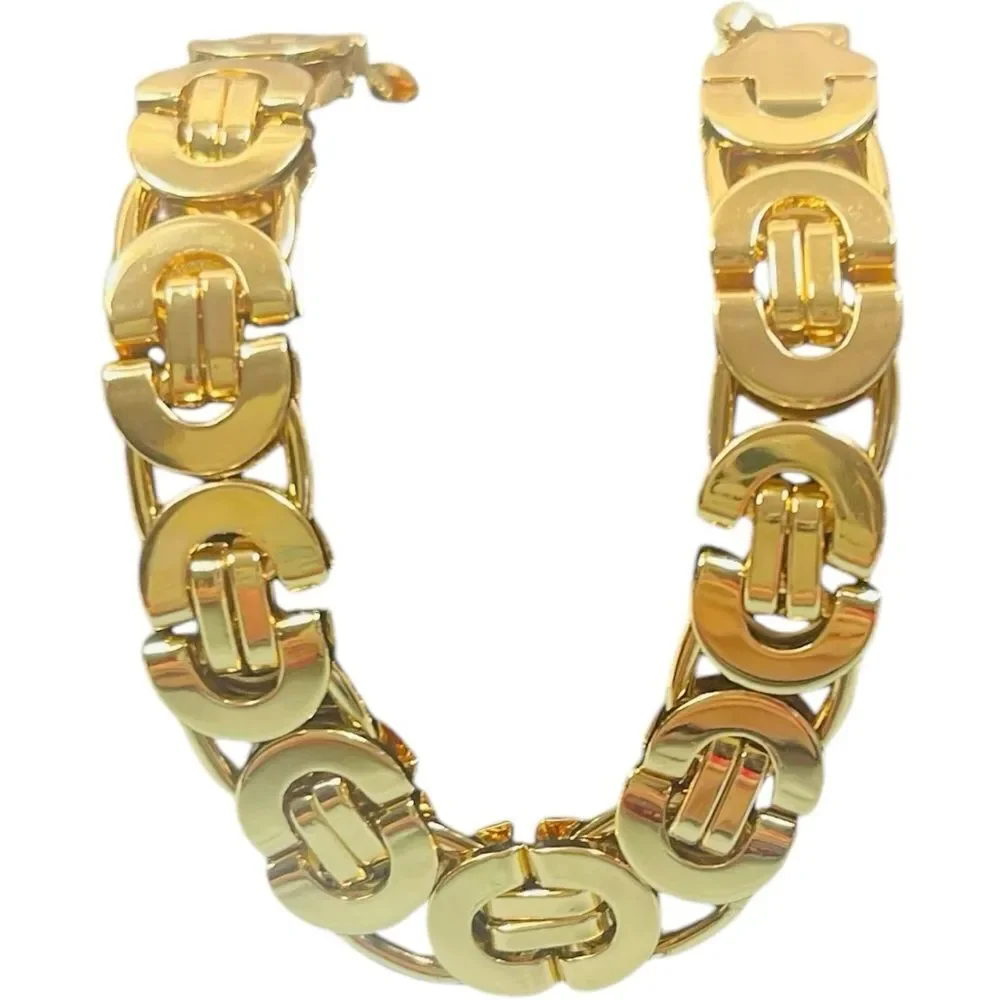 18K Gold Plated Byzantine Chain Bracelet